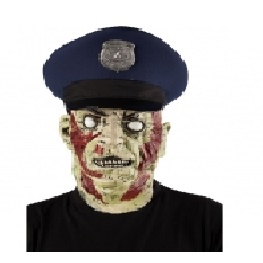 mascara policía zombie