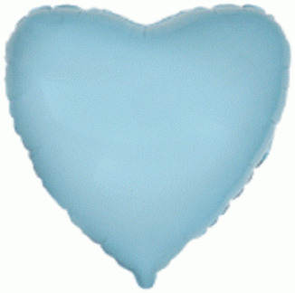 Globo Foil Corazón Pastel Azul Bebé