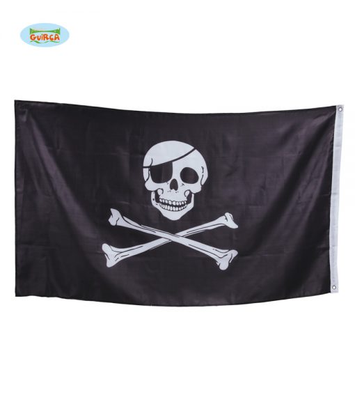 bandera pirata 90 x 150 cms.