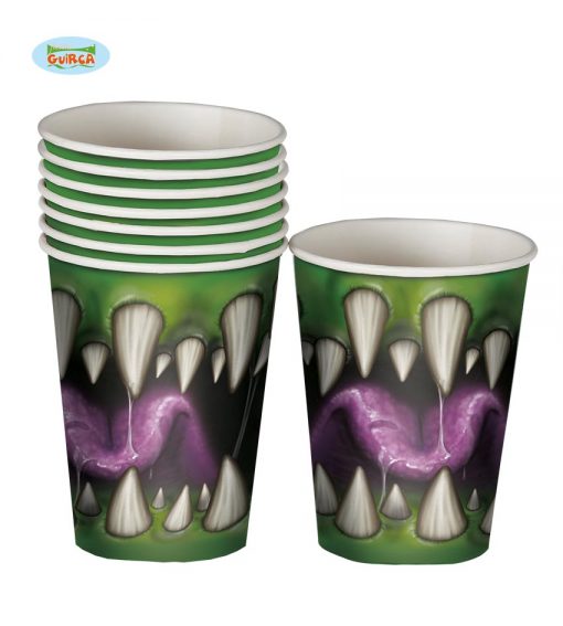 Vasos Halloween Dientes Terror 8 uds.