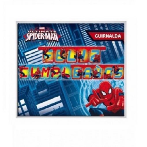 Guirnalda Feliz Cumpleaños Spiderman