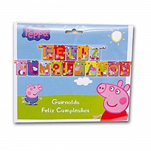 Guirnalda Feliz Cumpleaños Peppa Pig