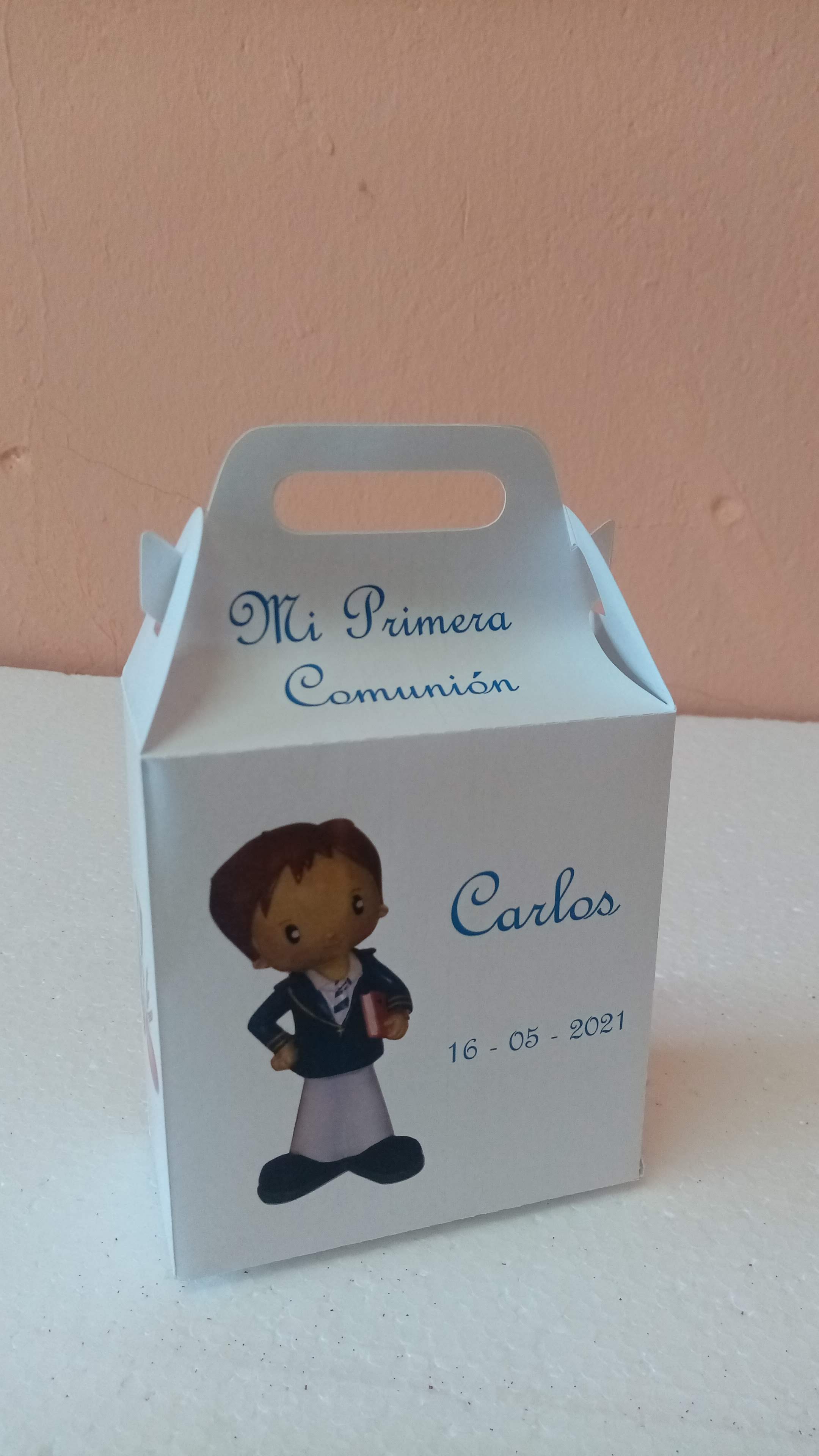 Caja chuches personalizada niño comunion