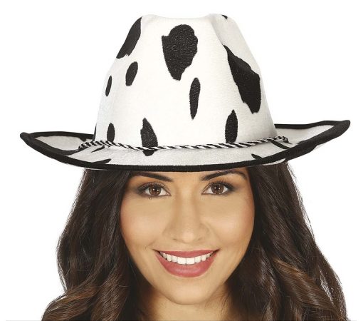 Sombrero Vaquero Vaca Adulto Terciopelo