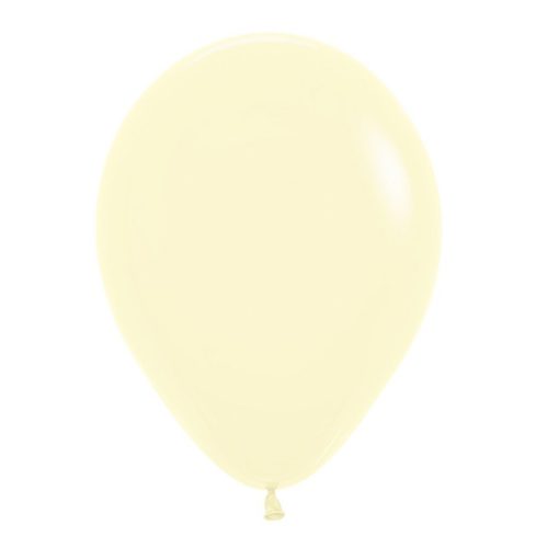 Globo Látex R12 ( 30 cm) Pastel Mate Amarillo 50 ud.